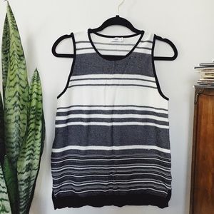 Vince Striped Sweater Tank